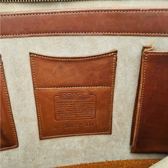***SOLD*** VTG 80’s Coach Briefcase British Tan Leather USA No. 1165-364 - Picture 5 of 16